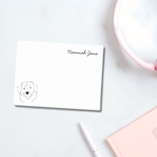 Berner Mountain Dog Zwart & Wit Gepersonaliseerd Post-it® Notes