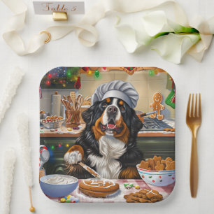 Berner Mountain Holiday Baking: Feestelijke Kerst Papieren Bordje