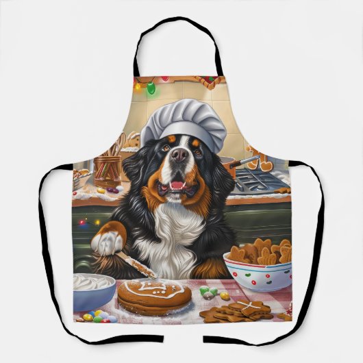 Berner Mountain Holiday Baking: Feestelijke Kerst Schort (Voorkant)