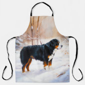 Berner Mountain liet het sneeuwen Kerstmis Schort (Voorkant)