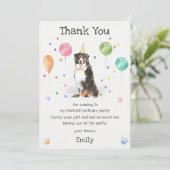 Berner Mountain Puppy Dog Verjaardag Dank u kaart (Staand voorkant)