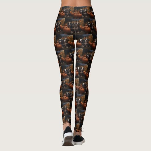 Berner Mountain Puppy Herfst Delight Pompoen Leggings (Achterkant)