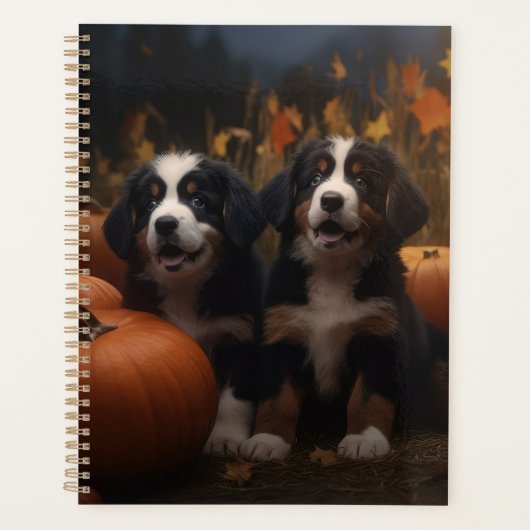 Berner Mountain Puppy Herfst Delight Pompoen Planner (Voorkant)