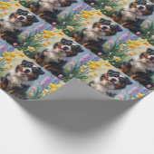 Berner Mountain Spring bloemen schilderen Cadeaupapier (Hoek)