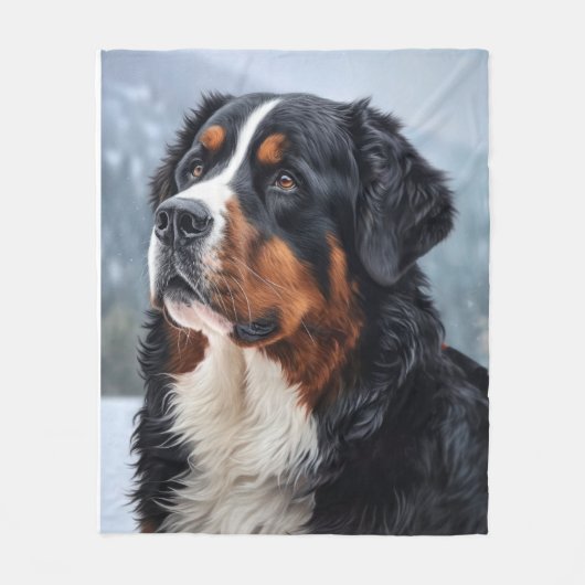 Berner Mountan Dog Fleece Deken (Voorkant)