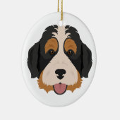 Berner Poedel mix, Bernedoodle Kerst Ornament (Rechts)
