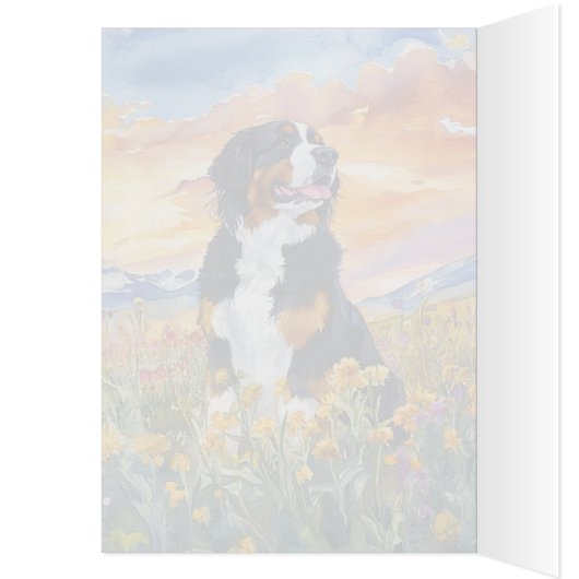 Berner Sennenhond - 5" x 7" Art Kaart (Binnen (Links))