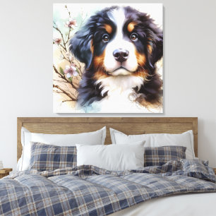 Berner Sennenhond AI Puppy Canvas Afdruk