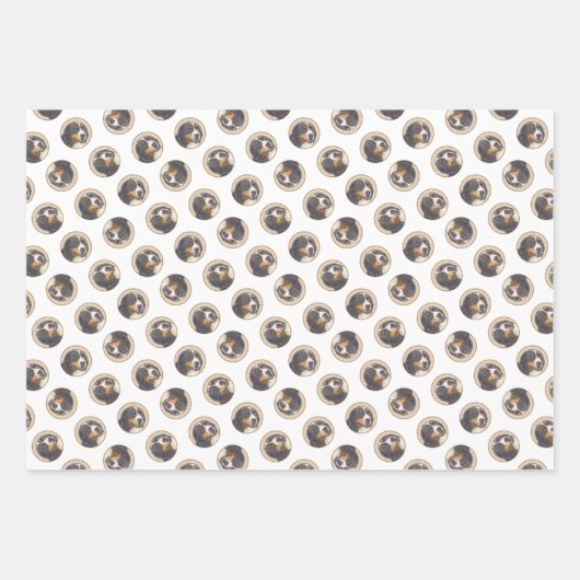 Berner Sennenhond Berner Schilderen Schattigee Pet Inpakpapier Vel (Voorkant 2)