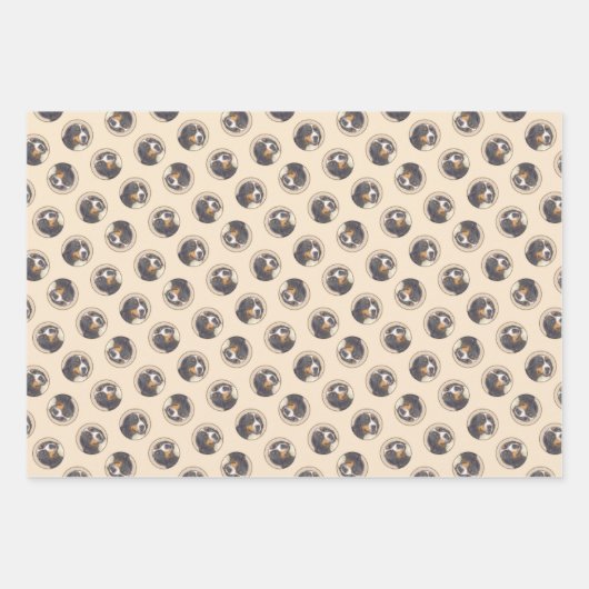 Berner Sennenhond Berner Schilderen Schattigee Pet Inpakpapier Vel (Voorkant)
