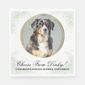 Berner Sennenhond bruiloft servetten (Voorkant)