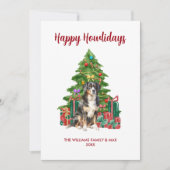 Berner Sennenhond Familie Kerstmis Feestdagenkaart (Voorkant)