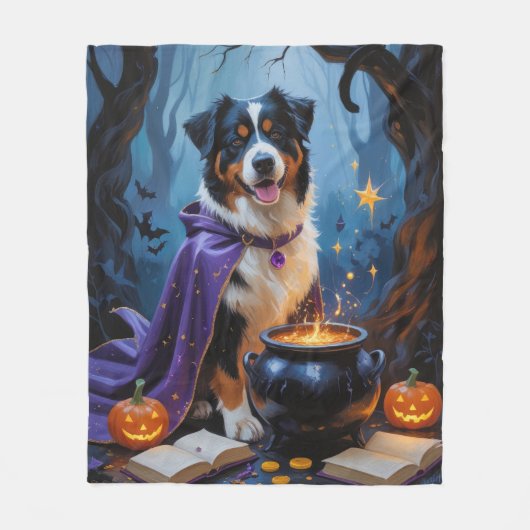 Berner Sennenhond grillig Halloween schilderij Fleece Deken (Voorkant)