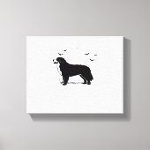 Berner Sennenhond – Halloween Moon Silhouette O Canvas Afdruk (Voorkant)