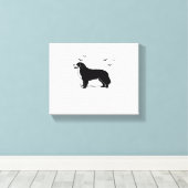 Berner Sennenhond – Halloween Moon Silhouette O Canvas Afdruk (Insitu (Houten vloer))