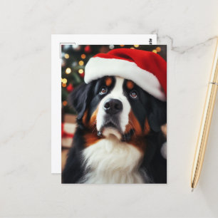 Berner Sennenhond in een Santa Hat Briefkaart