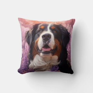 Berner Sennenhond in lavendel Kussen