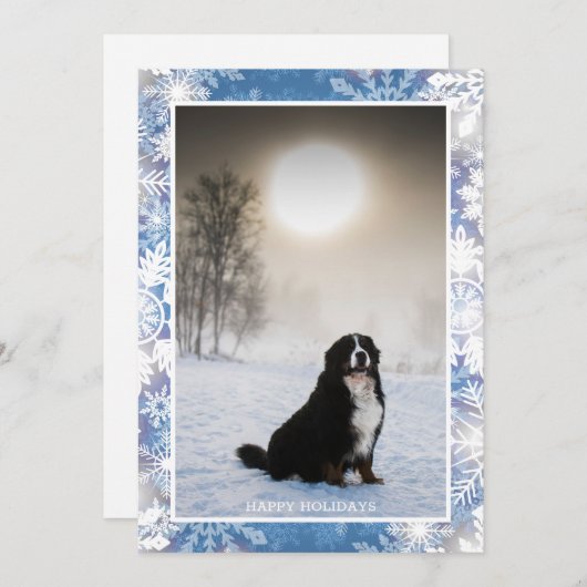 Berner Sennenhond in Sneeuwwinter Uitzicht Foto Feestdagenkaart (Voorkant / Achterkant)
