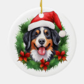 Berner Sennenhond Kerstkrans Keramisch Ornament (Achterkant)