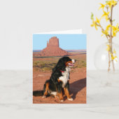 Berner Sennenhond Puppy Dog Note Kaart (Gele Bloem)