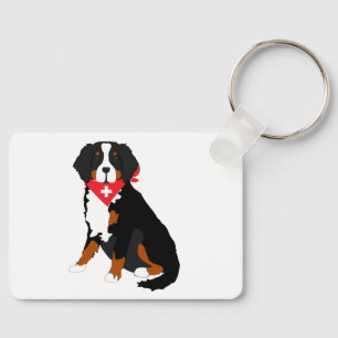 Berner Sennenhond Rode Zwitserse Kruis Sleutelhanger