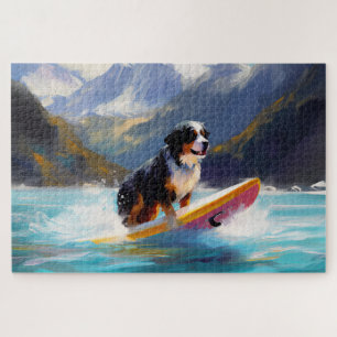 Berner Sennenhond Strand Surfen Schilderen Legpuzzel