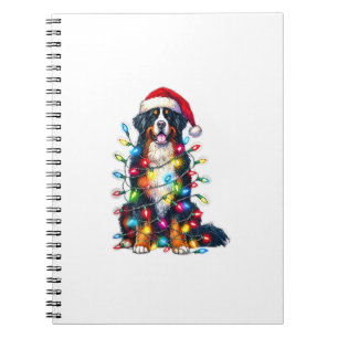 Berner Sennenhond x kerstverlichting Notitieboek