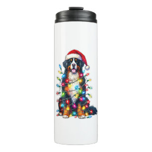 Berner Sennenhond x kerstverlichting Thermosbeker