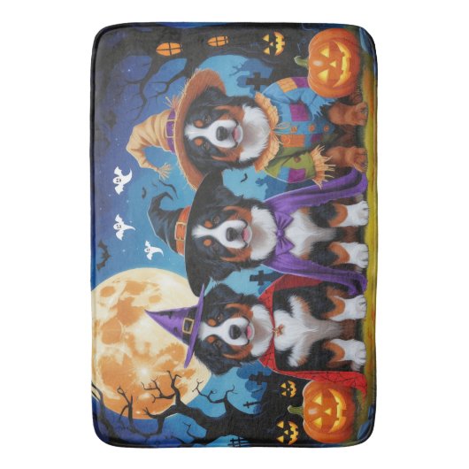 Berner Sennenhonden Pompoen Halloween Grappig Badmat (Voorkant Verticaal)