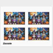 Berner Sennenhonden Pompoen Halloween Grappig Rechthoekige Sticker (Vel)