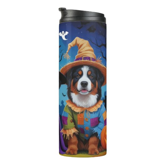 Berner Sennenhonden Pompoen Halloween Grappig Thermosbeker (Geroteerd rechts)