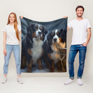 Berner Sneeuwslee Christmas decoratie Fleece Deken