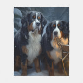 Berner Sneeuwslee Christmas decoratie Fleece Deken (Voorkant)