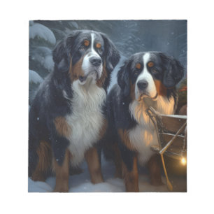 Berner Sneeuwslee Christmas decoratie Notitieblok