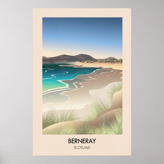 Berneray Écosse Affiche de voyage (Devant)