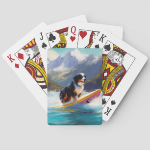 Bernese Berg Beach Surfing Schilderij Pokerkaarten