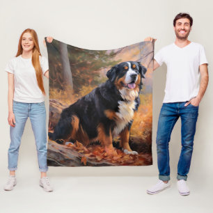 Bernese Berg in de herfst Bladeren vallen inspirer Fleece Deken
