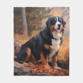 Bernese Berg in de herfst Bladeren vallen inspirer Fleece Deken (Voorkant)