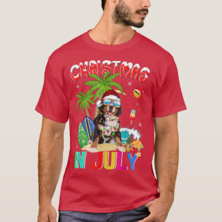 Bernese Berg in Santa Hat Sunbril Kerstmis T-shirt