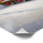 Bernese Berg Karavaan Kerstmis Avontuur Perfect Poster (Hoek)