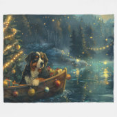 Bernese Berg Kerst Feestelijke Reis Fleece Deken (Voorkant (Horizontaal))