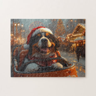 Bernese Berghond Achtbaan Kerst Legpuzzel