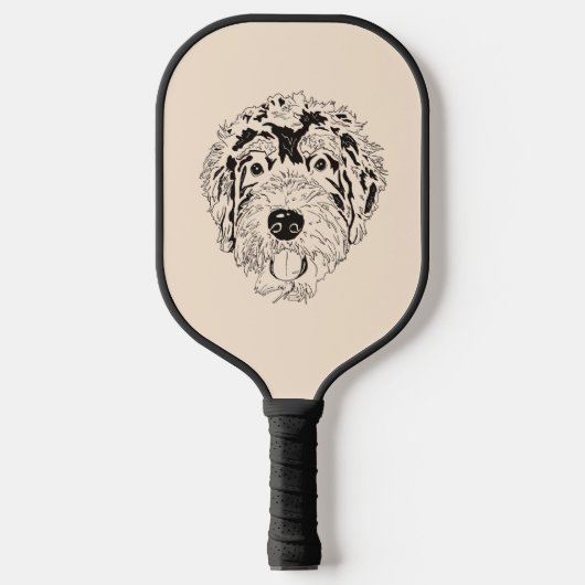 bernese berghond en bernedoodle pickleball paddle (Voorkant)