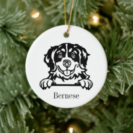 Bernese Berghond Gepersonaliseerde Huisdier Orname Keramisch Ornament
