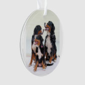 Bernese Berghond Groep Ornament (voorkant)