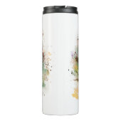 Bernese Berghond Kerstkrans Feestelijke Pup Thermosbeker (Achterkant)