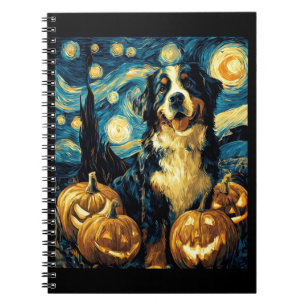 Bernese Berghond Mopshond Halloween Jack O Lantern Notitieboek