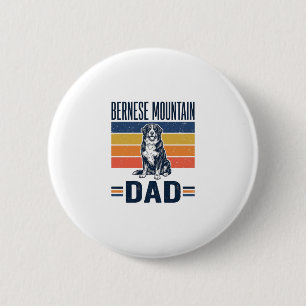 Bernese Berghond Papa Vintage Vector Design_1 Ronde Button 5,7 Cm