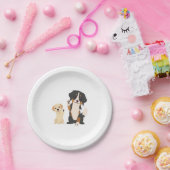 bernese berghond papieren bordje (Feest)