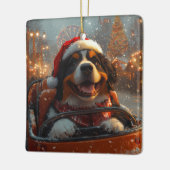 Bernese Berghond Roller Coaster Kerstmis  Keramisch Ornament (Links)